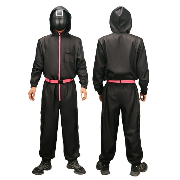 ★87MM★ Mmlg ANIMATE JUMP MELGE HFT SQUID BLACK KFSOQE Fashion Cosplay Squid Game Costume Long Sleeve One