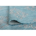 thumbnail image 6 of Veranda Transitional 2.7' x 7' Aqua and Light Gray Polypropylene Outdoor Area Rug, 6 of 8