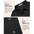 thumbnail image 7 of Zeagoo Womens Cotton Button Down Fitted Button Up Server Uniform Shirt, 7 of 7