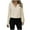 Beige, variant on Pejock Women's V-Neck Lace Trim Long Sleeve Blouse, Lightweight Casual Fashion Top, Polyester Spandec Comfortable Shirt for Daily Wear