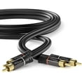 thumbnail image 2 of Cabirect – 20ft RCA/phono cable, 2 × 2 plugs, stereo audio cable, practically break-proof & flawless sound quality, 2 of 5