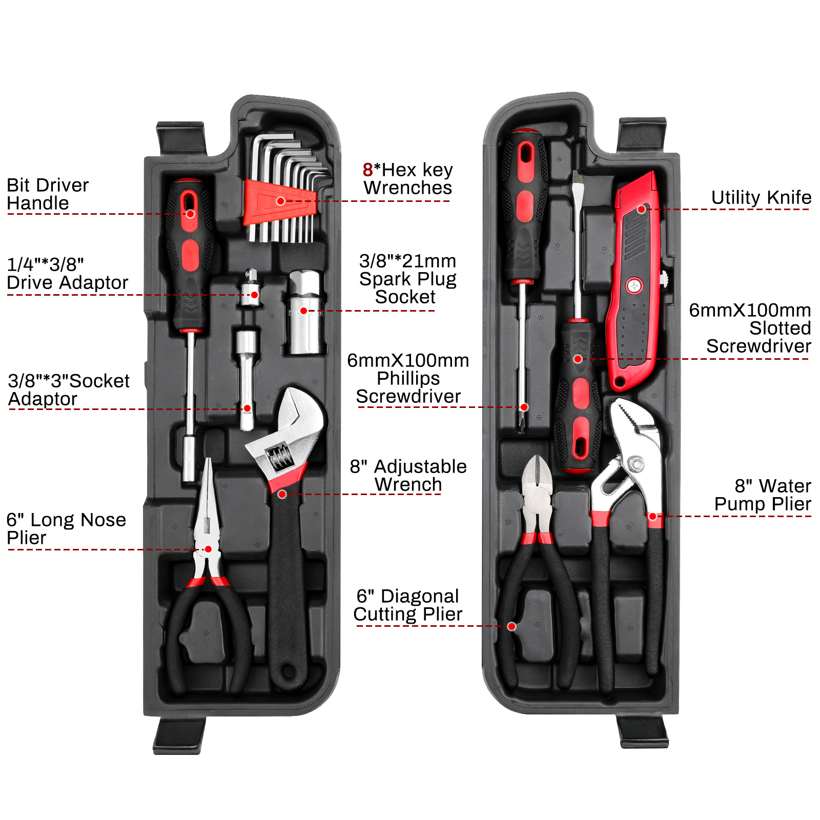 TLGREEN 95-Piece Mechanics Tool Set with Carrying Case photo 4
