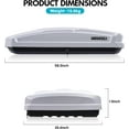 thumbnail image 5 of Hard Shell Roof Cargo Box Carrier with Security Keys,Heavy Duty Waterproof Rooftop Storage Box with Car Trunk Organize,58.3 (L) x35.4 (W) x13(H) Inches,15.5 Cubic Feet,Dual Side Opening,White, 5 of 8