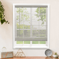 thumbnail image 3 of Chicology 83.25"W X 48"H Gloss Gray Cordless Light Filtering 1" Slats Vinyl Mini Window Blinds, 3 of 9