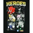 thumbnail image 4 of DC X Sonic The Hedgehog Men's T-Shirt Heroes Comic Book Panel Distressed Graphic Print Tee, 4 of 5