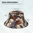 thumbnail image 6 of Naloa Vector Butterflies Reflective Double-Sided Bucket Hat, Sun Hat, Soft and Breathable for Gardening, Beaching, Camping, Hiking, Fishing, 6 of 9