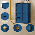thumbnail image 4 of Renwick Wooden Storage Cabinet with 4 Drawers for Bathroom, Navy Blue, 4 of 9