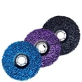 thumbnail image 4 of 100mm Poly Strip Disc Wheel Stainless Steel Grinder Sanding Wheel Paint Rust Removal= Clean -=For-= Angle Grinder Abrasive Tool Blue, 4 of 9