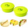 thumbnail image 5 of 2-Pack Tortilla Warmer Containers with Lid, 8.5 Inch BPA-Free Microwave Safe Insulated Tortilla Holders, 5 of 8