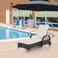 thumbnail image 2 of Outsunny Wicker Chaise Lounge, Outdoor Lounge Chair, 2 of 10