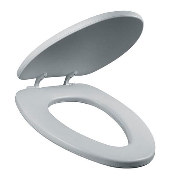 asiento para baño bisagras ajustables alargado blanco acojinado