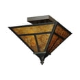 thumbnail image 3 of Meyda Tiffany 124635 13" Square "T" Mission Flush Mount Ceiling Fixture - Red, 3 of 4