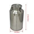 thumbnail image 2 of INTBUYING 15.8 Gallon Milk Pail Honey Wine Can Bucket with Lid 304 Stainless Steel, 2 of 9