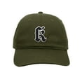 thumbnail image 2 of Daxton Old English 3D Alphabet Letters Numbers Initial Baseball Dad Hat - Olive, Letter K, 2 of 2