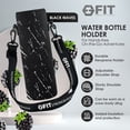 thumbnail image 5 of 32 oz Glass Water Bottle with Time Marker Reminder and Carrier - Reusable, Wide Mouth, Leakproof, Glass Drinking Bottle, BPA Free, Motivational Water Bottles (Black, White Marble Carrier), 5 of 9