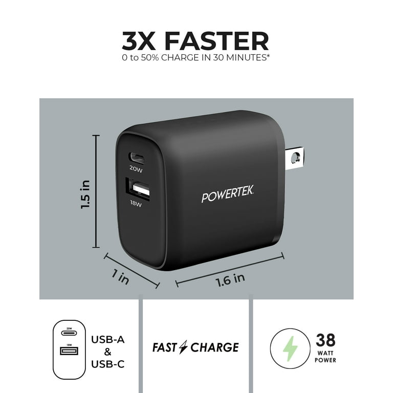 Chargeur Voiture 1 port USB-A 20W + 1 port USB-C 18W