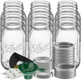 thumbnail image 2 of Ball Regular Mouth Canning Jars Kit  12 x 32 oz Regular Mouth Mason Jars and Lids  Bundle of Ball Canning Jars, Funnel, Jar Opener, Labels  Canning, Fermenting, Pickling, DIY Decors and Projects, 2 of 9
