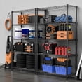 thumbnail image 6 of M MZG 5 Tier Wire Shelf, Metal Storage Shelves,13.7" D x 23.6" W x 62.4" H, Kitchen Pantry Shelving Units,1250 lbs Capacity, Black, 6 of 9