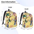 thumbnail image 4 of Naloa Canvas Backpack for Men Women Beautiful Bright Birds And Flowers Print Rucksack Casual Travel Daypack Large and Small Durable College Tote Satchel Bookbag for Teens, 4 of 8