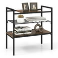 thumbnail image 2 of Topcobe Industrial Entryway Table with Removable Panel and Mesh Shelf, Sofa Side Table for Living Room, Front Hall, Hallway and Foyer, 2 of 8