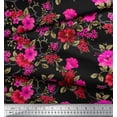 thumbnail image 2 of Soimoi Cotton Cambric Fabric Leaves & Floral Printed Craft Fabric by The Yard 42 Inch Wide, 2 of 3