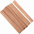 thumbnail image 4 of 100 pcs Wooden Candle Wicks kit, Include 50 Pcs 5.1 X 0.5 Inch Candle Making Wicks and 50 Pcs Iron Stand Naturally Smokeless Wooden Candle Wicks Candle Cores for DIY Candle Making, 4 of 6