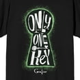 thumbnail image 2 of Coraline Only One Key Crew Neck Short Sleeve Men's Black T-shirt
-Large, 2 of 7