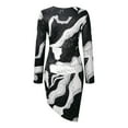 thumbnail image 5 of Floenr Womens Plus Size Maxi Dresses,Sexy V Neck Star Printed Slim Summer Dresses,Party Beach Ruched Leopard Print Floral Empire Waist Mini Dress, 5 of 8