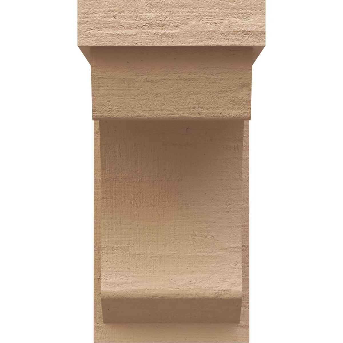 8"W x 8"D x 16"H Wide Emerson Rough Cedar Woodgrain TimberThane Corbel, Primed Tan