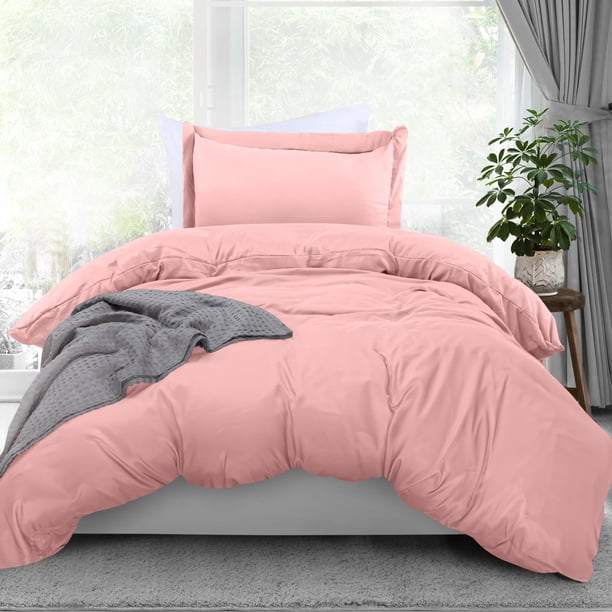 Juego de funda de edredón Utopia Bedding, tamaño doble, microfibra rosa