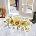 thumbnail image 5 of Sunflower Wood Colored Flowers (6) Door Mat 30 X 17 Inch Welcome Doormat Indoor Outdoor Entrance Floor Mat Non Slip Spring Summer Decor Rubber Mats, 5 of 6
