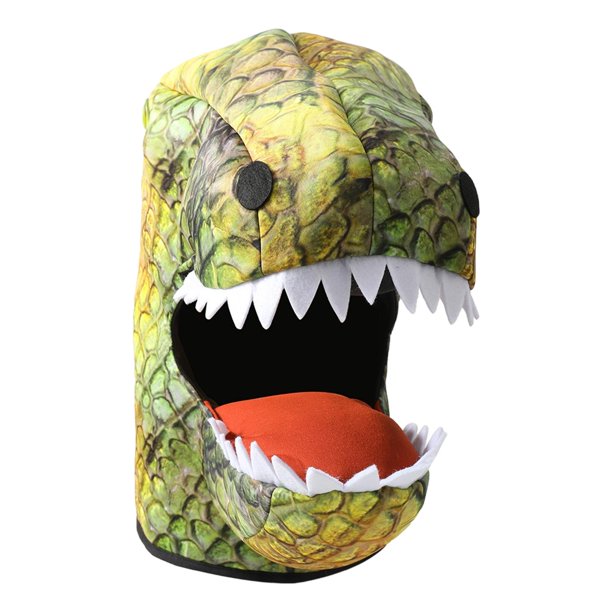 Máscara de dinosaurio, accesorios para fiesta, máscara de cabeza de animal para fiesta de cumpleaños, actuación en escenario Verde