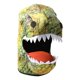thumbnail image 1 of Máscara de dinosaurio, accesorios para fiesta, máscara de cabeza de animal para fiesta de cumpleaños, actuación en escenario Verde, 1 of 8