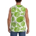 thumbnail image 4 of Lsque Green Various Lemons Print Men's Cotton Blend Sleeveless Muscle Shirts (S-3XL)- Moisture Wicking, Odor Protection, UPF 30+,Small, 4 of 8