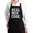 thumbnail image 1 of Real Men Cook Funny Classic Kitchen Cooking Apron with Pockets Kitchen Cooking Apron Graphic Apron with Pockets, 1 of 1
