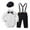 F18-White, variant on FYDUU Toddler Boy Clothes Fashion Baby Boy Clothes Suit Long Sleeve Dress Shirt Suspenders Pants Beret Hat 3Pcs Sets Toddler Gentleman Outfit,Green,9-12 Months