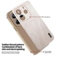 thumbnail image 5 of KADEM For Xiaomi Redmi Note 14 4G (164.84x78.15x8.16mm) Case Electroplating Silk Texture PU + TPU Ph, 5 of 5