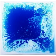Art3d 1-Pack Fancy Floor Tile for Kids Room Liquid Encased Floor Tile, 11.8" x 11.8" Blue