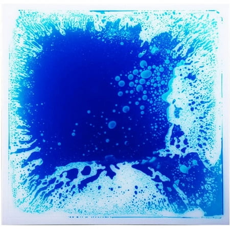 Art3d 1-Pack Fancy Floor Tile for Kids Room Liquid Encased Floor Tile, 11.8" x 11.8" Blue