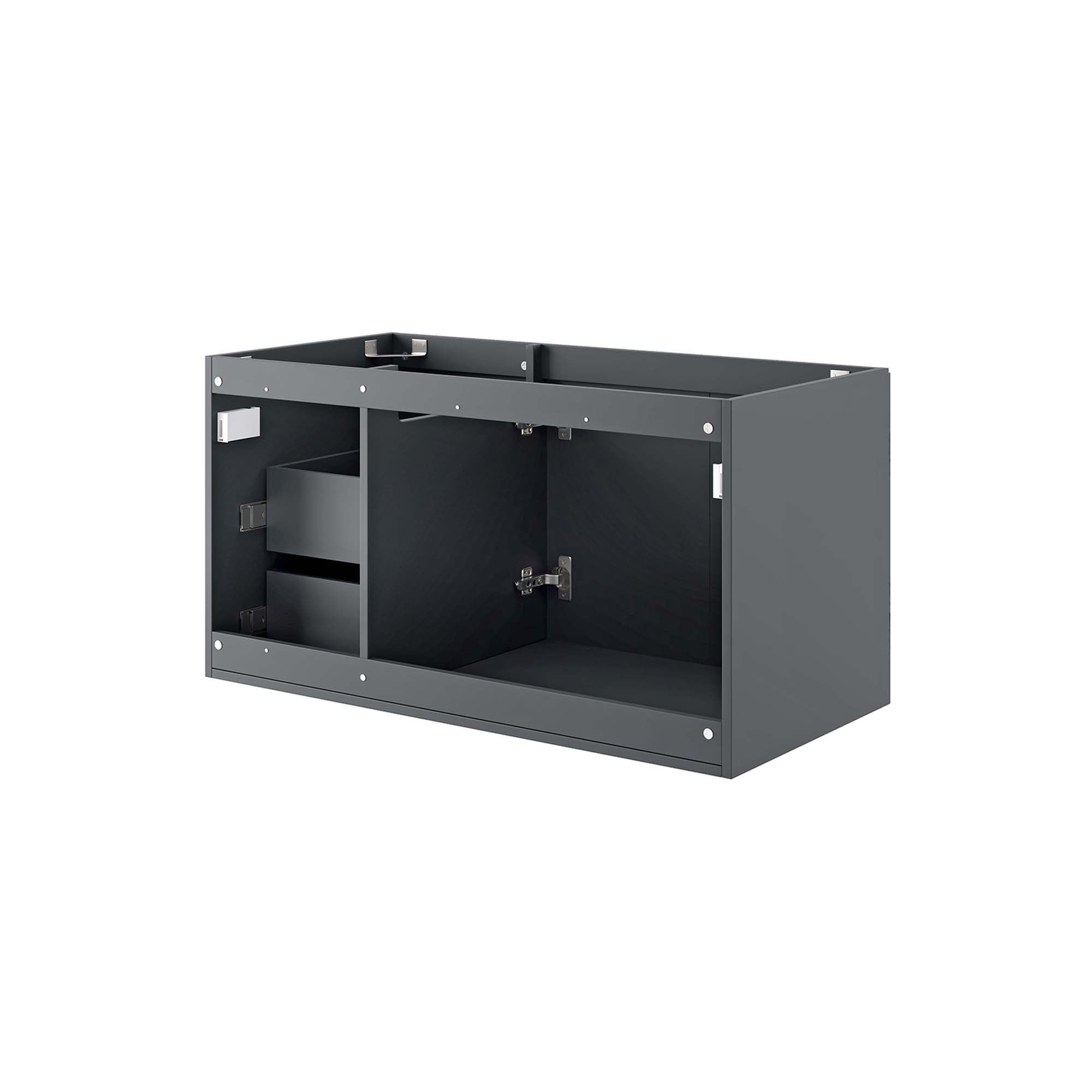 Modway Vitality 36" Bathroom Vanity Cabinet (Sink Basin Not Included) in Gray