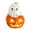 Ghost sit on pumpkin, variant on SeekLGT Halloween Ghost Decor Cute Ghost Hugging Pumpkin Statue Resin Desktop Ornament Figurine for Layered Trays Table Centerpiece Office Home Indoor Decor, 1 pc