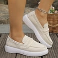 thumbnail image 6 of longantii Orthopedic Casual Shoes for Women Arch Support Non Slip Slip on Sneakers Wide Width Knitted Mesh Stretch Work Shoes Comfort 2026 New Orthopedic Shoes Beige, 6 of 6