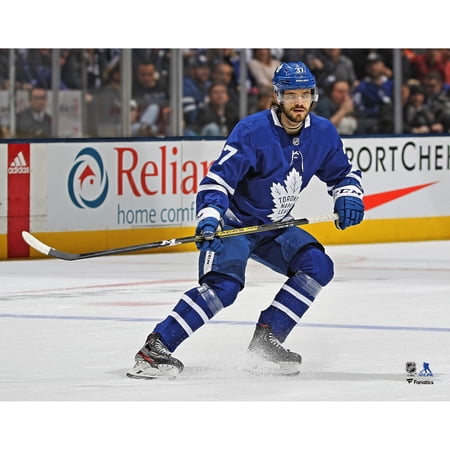 Timothy Liljegren Toronto Maple Leafs Unsigned Blue Jersey Skating Photograph