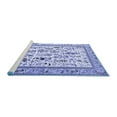 thumbnail image 2 of Ahgly Company Machine Washable Indoor Rectangle Persian Blue Traditional Area Rugs, 8' x 10', 2 of 4