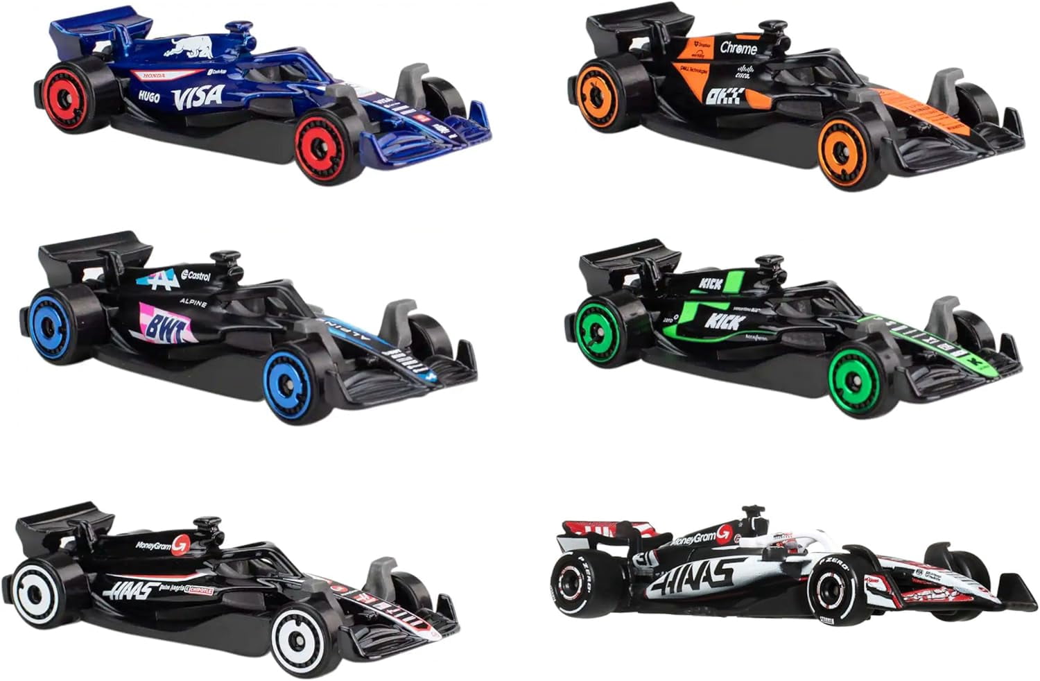 Hot Wheels Premium Formula 1 Die-Cast Cars, 2024 5-Pack and 2025 MoneyGram Haas F1 Team #31