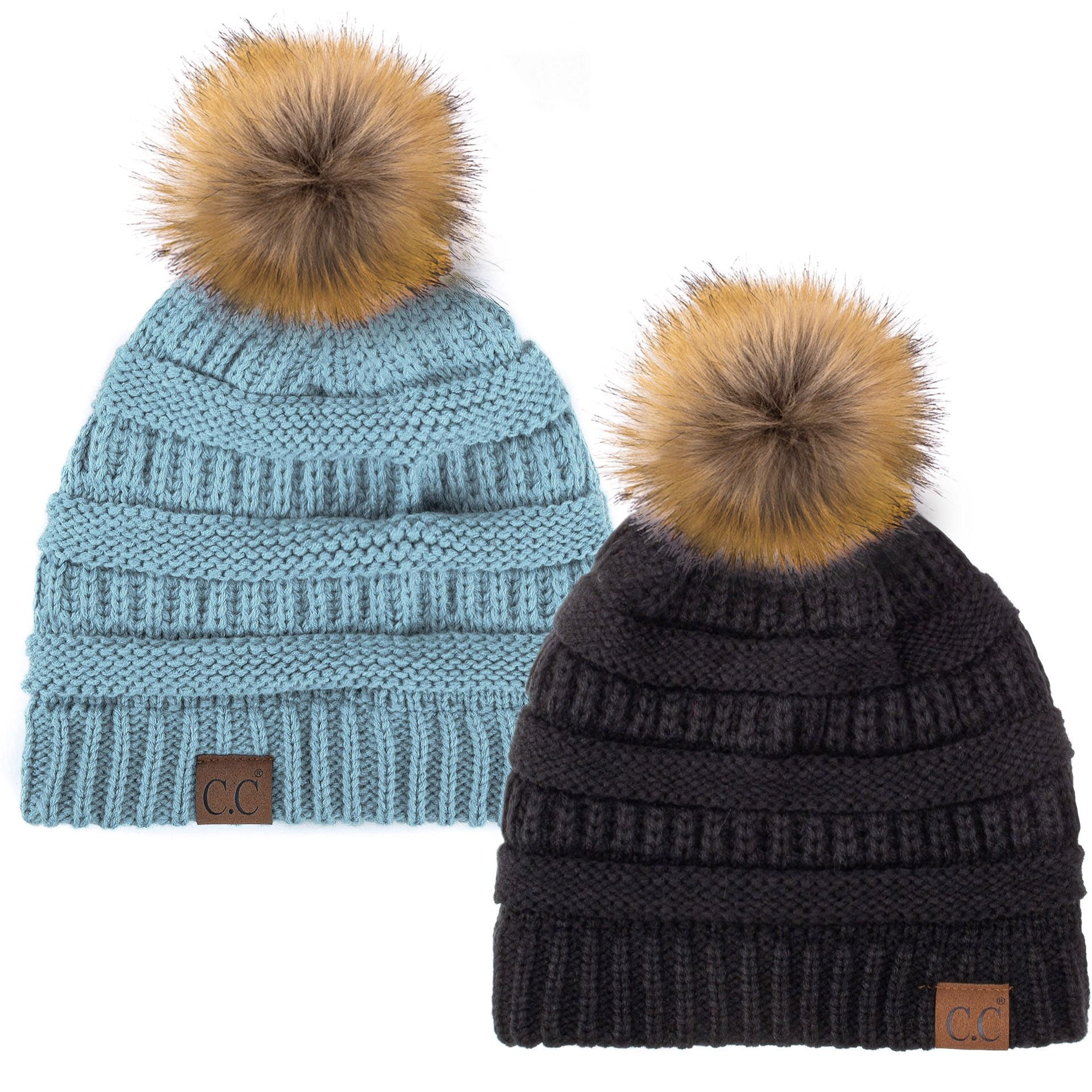 C.C Hat-43 Thick Warm Cap Hat Skully 