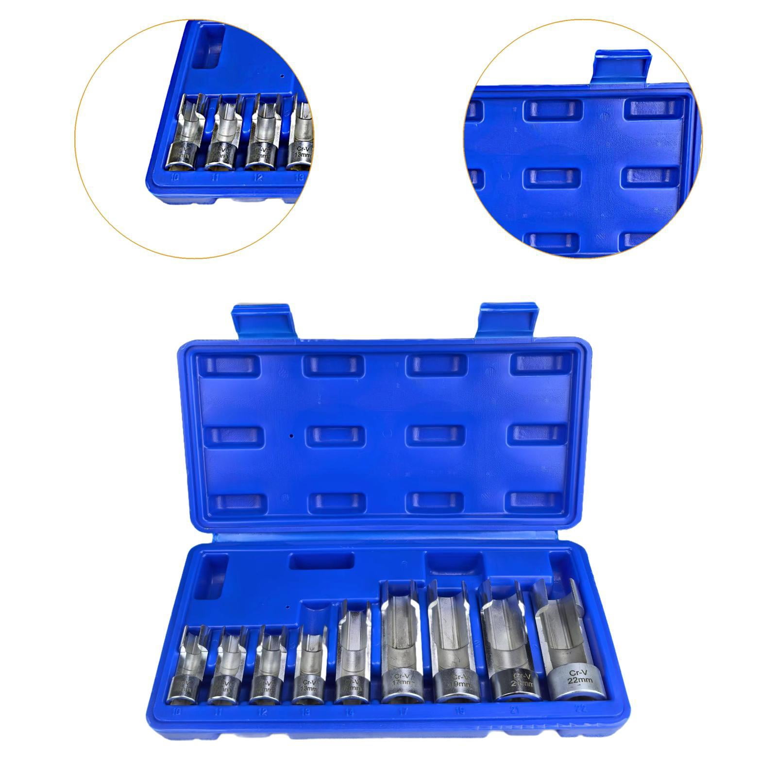 Dickly 9 Pieces Oxygens Sensor Socket Set Hex Universal Removal Set Car Maintenance