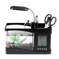 thumbnail image 2 of Fyydes Fish Tank, USB Rechargeable Fish Tank,Multifunctional USB Rechargeable Mini Fish Tank Aquarium with Clock Function LED Light, 2 of 7