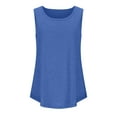 thumbnail image 3 of CHGBMOK Womens Tank Tops Summer Loose Sleeveless Tops Ribbed Trim Scoop Neck Curved Hem, 3 of 5