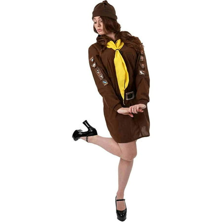 Brownie Girl Guide Adult Costume Dress - Medium